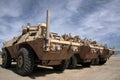 Armored Vehicles Ready for Issue in Afghanistan Royalty Free Stock Photo