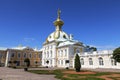 Armorial housing of Grand Palace in Peterhof. Saint-Petersburg,