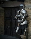 Armoring knight suit metal helmet old historical arm soldier Royalty Free Stock Photo