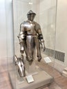 Armors in Arms and Armor Hall in Metropolitan Museum of Art