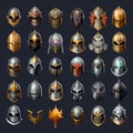 armour helmet medieval ai generated