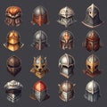 armour helmet medieval ai generated