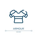 Armour icon. Linear vector illustration from hockey collection. Outline armour icon vector. Thin line symbol for use on web and