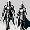 armour knights, AI-generatet