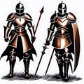 armour knights, AI-generatet