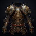 Armour of the medieval knight,  Metal protection of the soldier against the weapon of the opponent Royalty Free Stock Photo