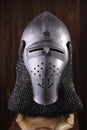 Armour of the medieval knight. Metal protection of the soldier Royalty Free Stock Photo