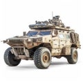 Armoured combat support vehicle isolated on white created with Generative AI Royalty Free Stock Photo