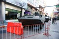 Armoured personnel carriers on Thaniya road