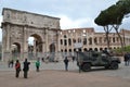 Armoured vehicle Colosseum Rome Italy