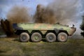 Armoured Vehicle in Combat Royalty Free Stock Photo