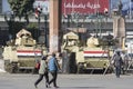 Armoured vehicles in Tahrir Square, Cairo, Egypt