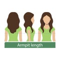 Armpit length hair Royalty Free Stock Photo