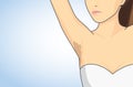 Armpit skin discoloration Royalty Free Stock Photo