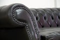 Armrest leather sofa Royalty Free Stock Photo
