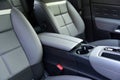 Armrest in the luxury passenger car between the front seats Royalty Free Stock Photo