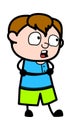 Arms Folded Teen Boy Cartoon Talking Royalty Free Stock Photo