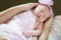 Arms of Mother Holding Her Newborn Baby Girl Royalty Free Stock Photo