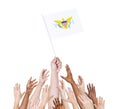 Arms Raised for the Flag of Virgin Islands