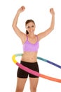 Arms up hoop Royalty Free Stock Photo