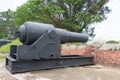 Armstrong Gun at Eternal Golden Castle Erkunshen Battery in Tainan, Taiwan. Royalty Free Stock Photo