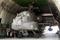 Army AH-64 Apache attack helicopter brought back from an ISAF mission in Iraq by Antonov 124 transport plane. Gilze-Rijen Air Base