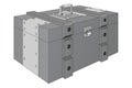 Army ammunition box. Gray military box