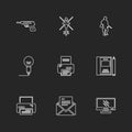 army , armour , awards , wars , air crafts , eps icons set vector