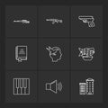 Army , armour , tanks , guns , wars , eps icons set vector