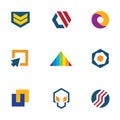 Army badge stripes game developer community computer logo icon set
