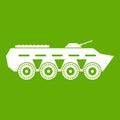Army battle tank icon green Royalty Free Stock Photo