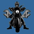 army biker and wrench black Royalty Free Stock Photo