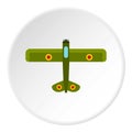 Army biplane icon circle