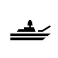 army boat icon. Trendy army boat logo concept on white background from army and war collection