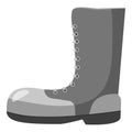 Army boots icon, gray monochrome style Royalty Free Stock Photo