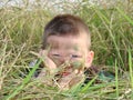 Army boy camoflauged Royalty Free Stock Photo