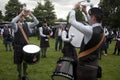 Army Cadet Force Pipes and Drums during the 2016 World Pipe Band Championships.