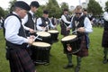 Army Cadet Force Pipes and Drums during the 2016 World Pipe Band Championships.