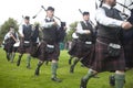 Army Cadet Force Pipes and Drums during the 2016 World Pipe Band Championships.