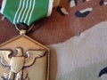 Army Commendation Medal on Chocolate Chip Uniform