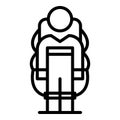 Army exosuit icon outline vector. Robot suit