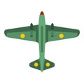 Army fighter icon, flat style