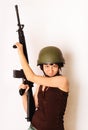 Army girl Royalty Free Stock Photo