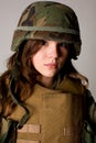 Army girl Royalty Free Stock Photo