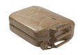 Army green jerrycan isolated Royalty Free Stock Photo