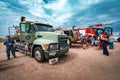 Avalon, Melbourne, Australia - Mar 3, 2019: Army and firefighting trucks