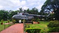 Army Helicopter at a College, once used in the Indian airforce