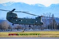 Army helicopter at linz airport