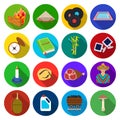 Army, history, cooking and other web icon in flat style. cosmetology, recreation, tourismicons in set collection.