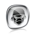 Army icon grey glass.